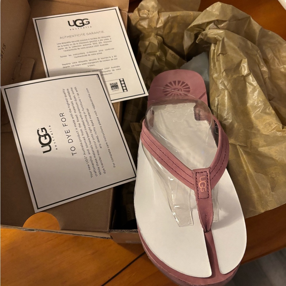 UGG Women's Kayla Flip Flop Color: Rose/Pink Size:7 NWT